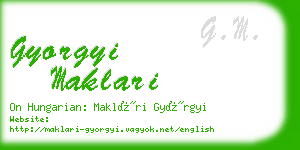 gyorgyi maklari business card